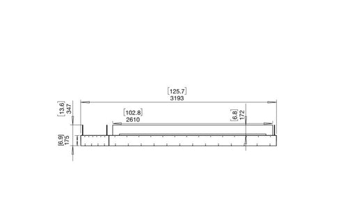 Ecosmart Fire Flex 122BN.BX1 Bench Fireplace Insert - Black Finish / Stainless Steel Burner - ESF.FX.122BN.BX1
